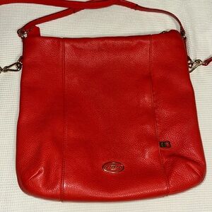 Coach Red Leather Shoulder Bag
